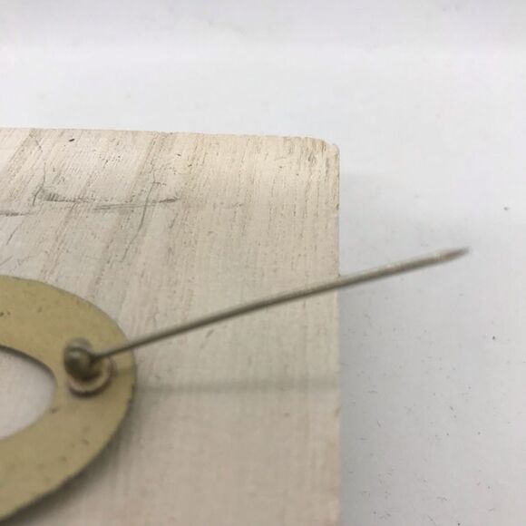 Vintage Enamel Oval Brooch 50s Mid Century Modern - Picture 5 of 13